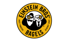 Einstein Bros Bagels logo, showcasing their iconic branding and name.