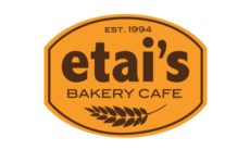 Etai's Bakery Cafe logo with warm tones of orange and brown